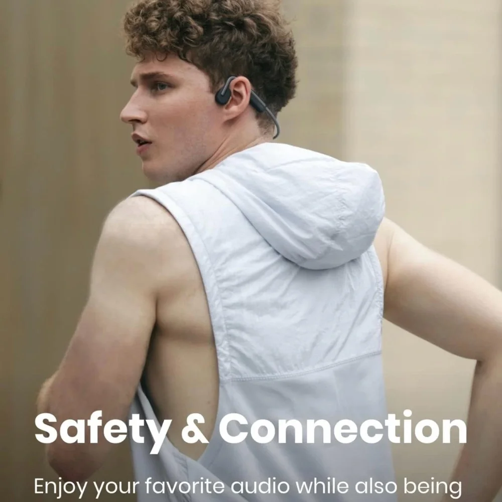 Black Wireless Bone Conduction Headphones